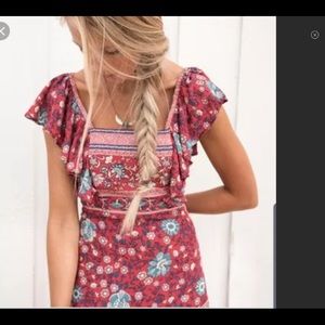 Spell and The Gypsy Folktown Frills Maxi Dress EUC M